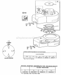 Part Location Diagram of 396413 Briggs and Stratton Rewind Starter Assemblies For Band-Brake Clock Positions 6